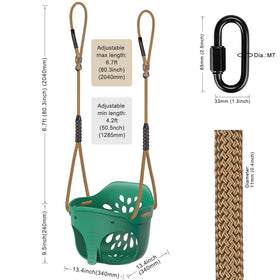Dolibest weatherproof bucket swing remains durable in sun and rain.