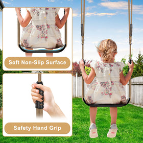 Dolibest toddler swing elephant-design bucket for a friendly, secure seating experience