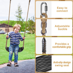 Dolibest U-shaped non-slip swing seat prevents slipping for safer play