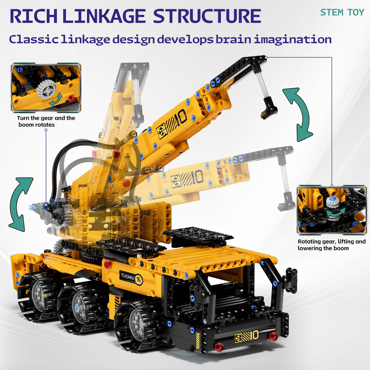 DOLIVE 5-in-1 bulldozer assembly for creative engineering practice