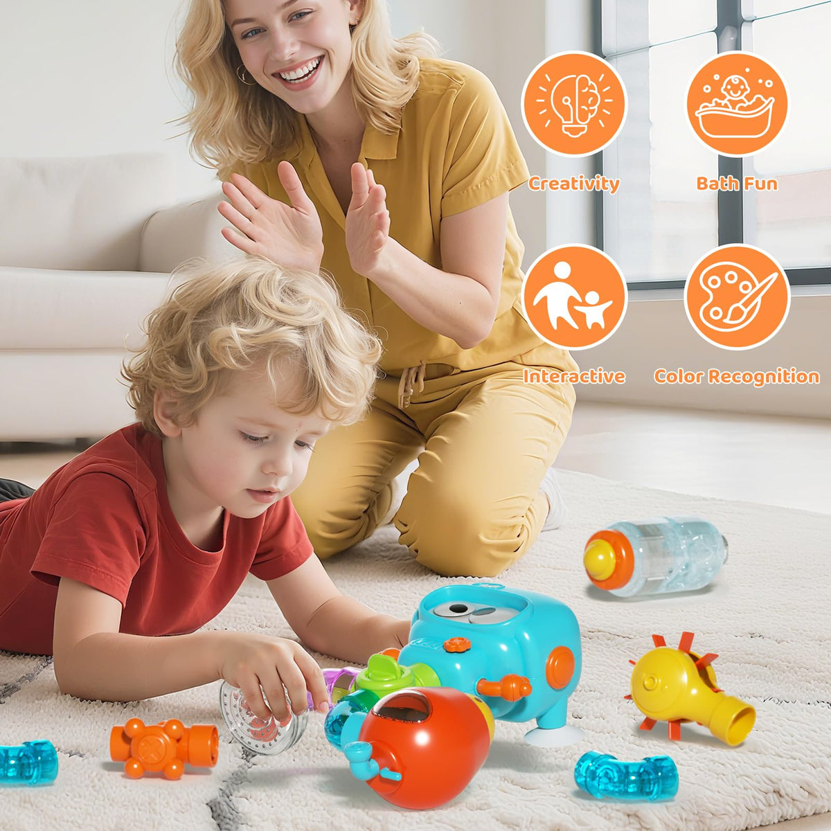 DOLIVE bath toys gift packaging presents a ready-to-share STEM set