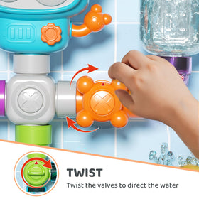 DOLIVE bath toys rotate shower head enabling varied water flow