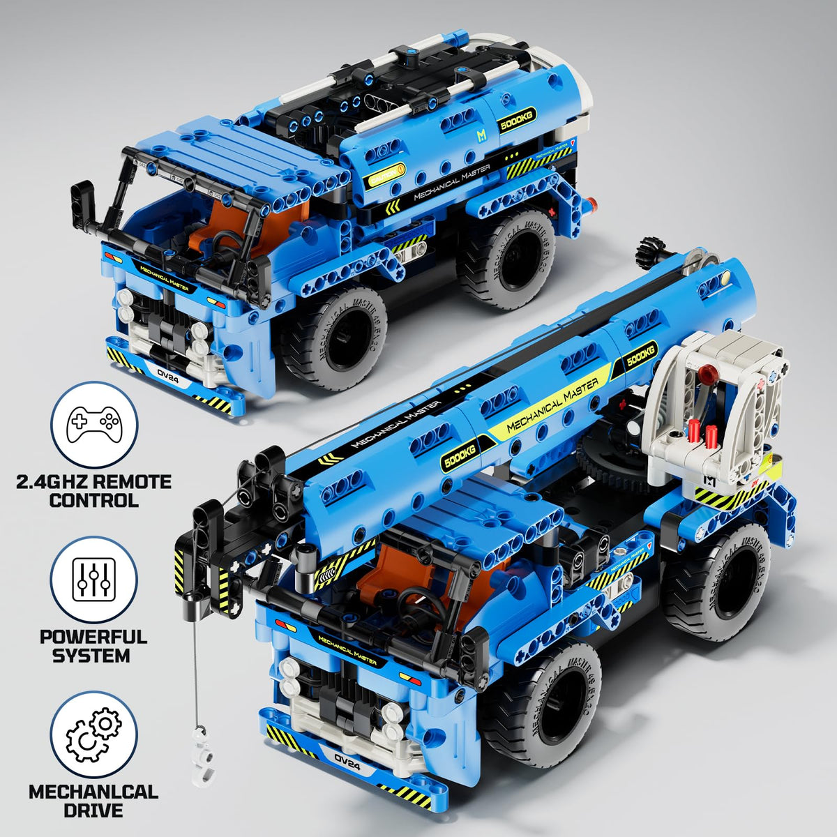 DOLIVE STEM RC Truck 401-piece kit spread for hands-on building and creativity