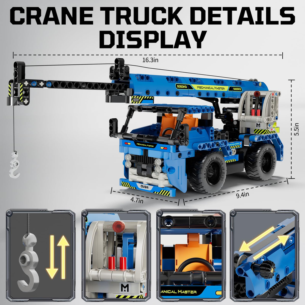 DOLIVE STEM RC Truck blue and black design highlighting durable ABS plastic