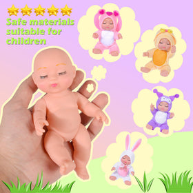 Dollbie 4-piece baby dolls in purple koala outfits spark imaginative adventures