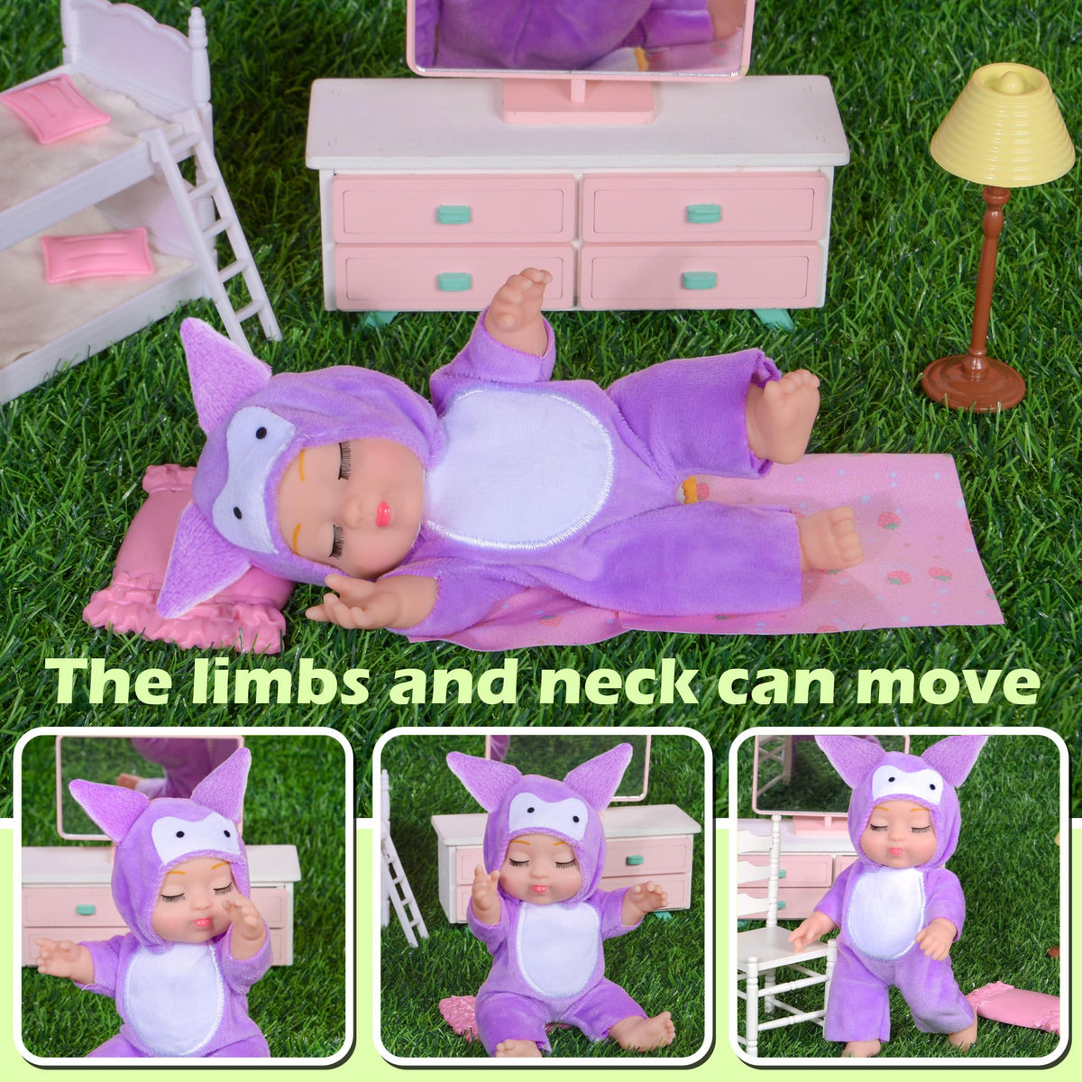 Dollbie 7in backpack-friendly dolls for travel and playtime on the go