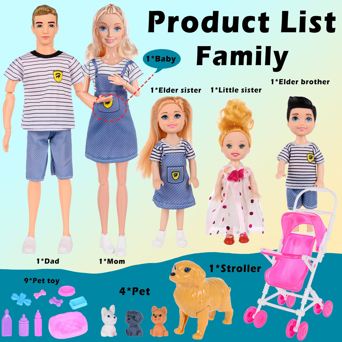 dollbie dad doll for family role-play and bonding moments