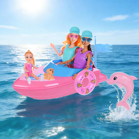Dollbie donut swim ring adds buoyant water fun