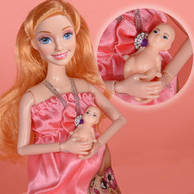 Dollbie dress-up action with colorful outfits to boost imaginative dressings.