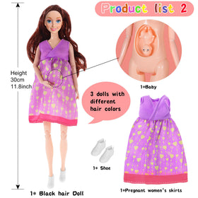 Three dresses for Dollbie dolls to mix and match for fashion play