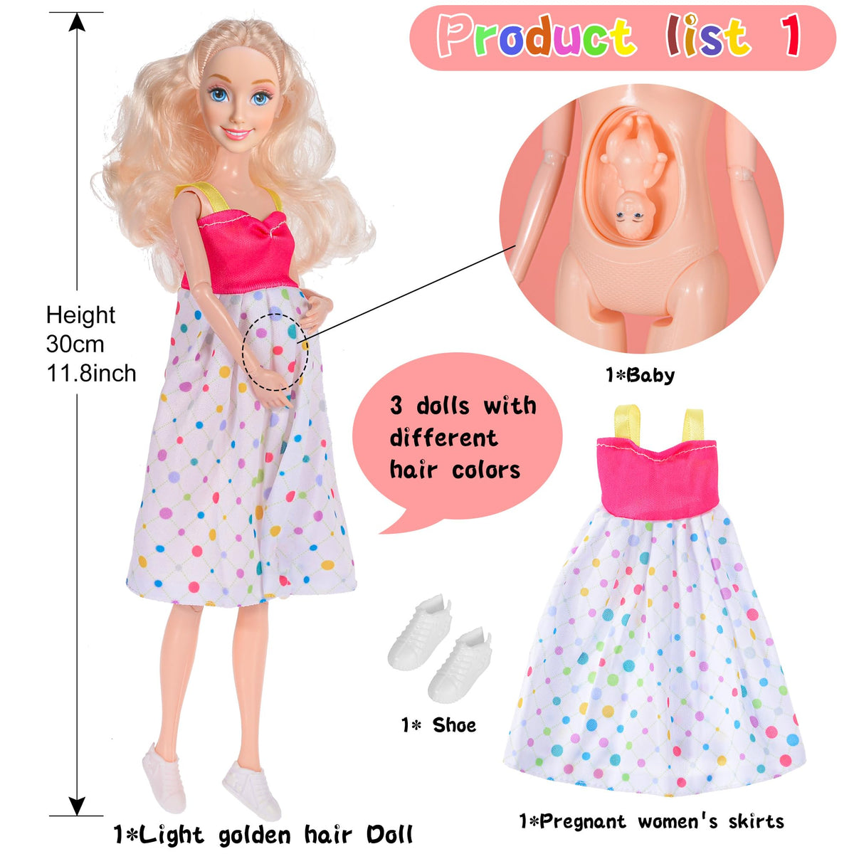 Dollbie interchangeable bellies dolls enabling flexible storytelling