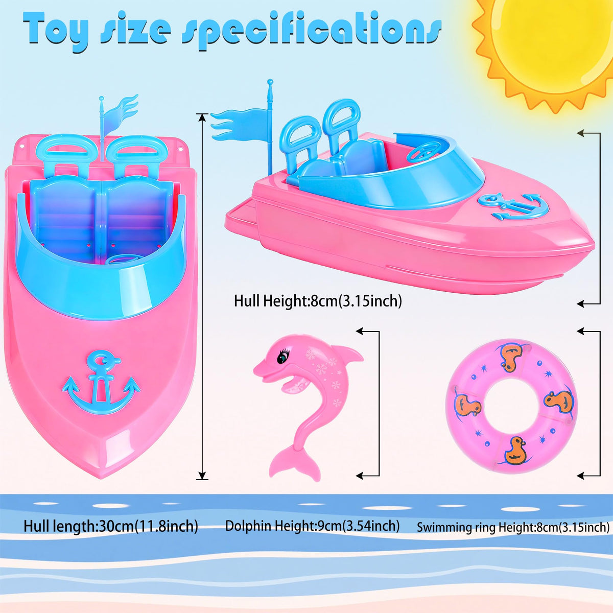 Dollbie pink dolphin toy as ocean companion for adventures