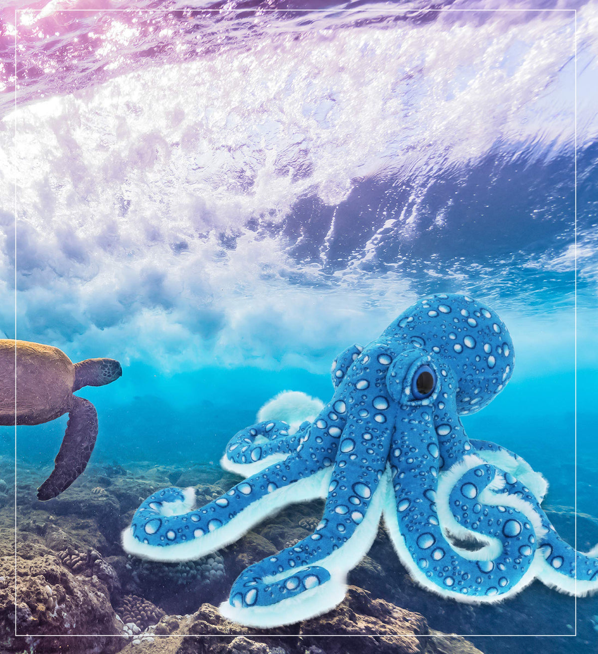 DolliBu Large Octopus Plush, soft polyester stuffing and cozy texture