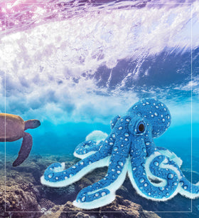 DolliBu Large Octopus Plush, soft polyester stuffing and cozy texture