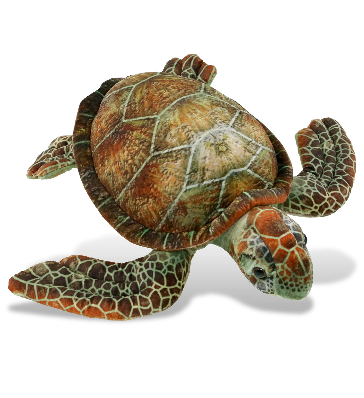 DolliBu Sea Turtle Plush 14-Inch, soft cuddle companion for kids and adults