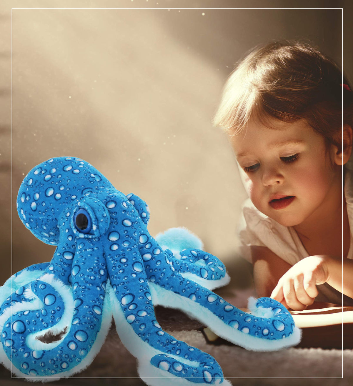 DolliBu Soft Blue Octopus Body, durable fabric for long-lasting cuddle sessions