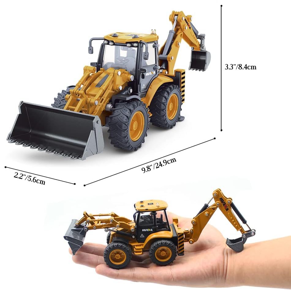 Dollox front-loader die-cast model emphasizes detailed display