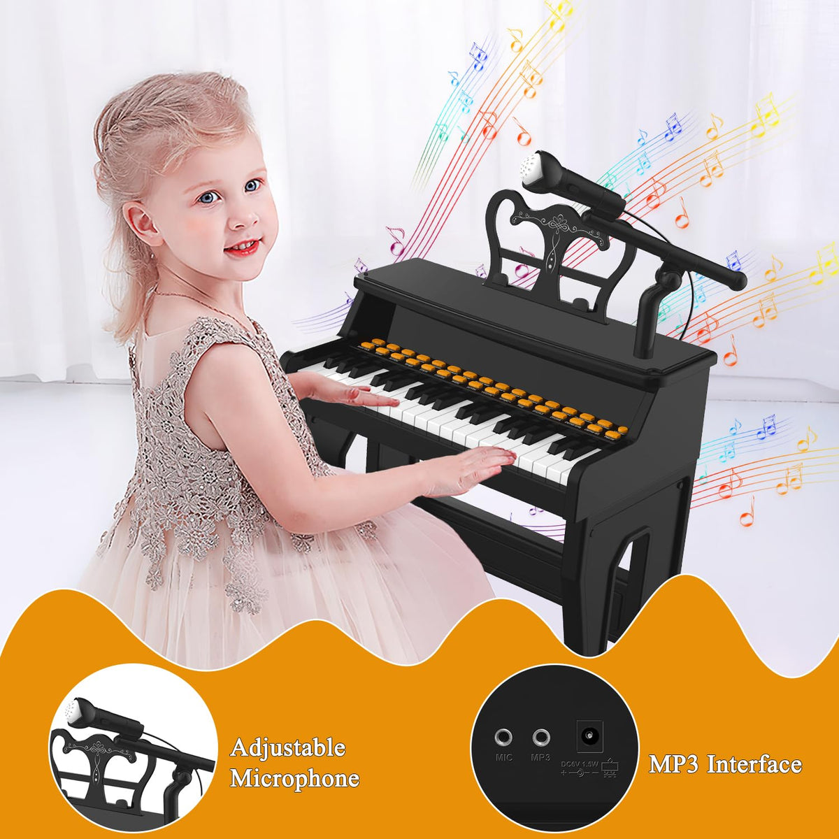Dollox microphone for singing along to playful melodies and performances