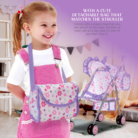 Dolls To Play stroller foldable frame for easy storage and portability