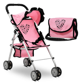 Dolls To Play Baby Doll Stroller with pink canopy boosts imaginative play