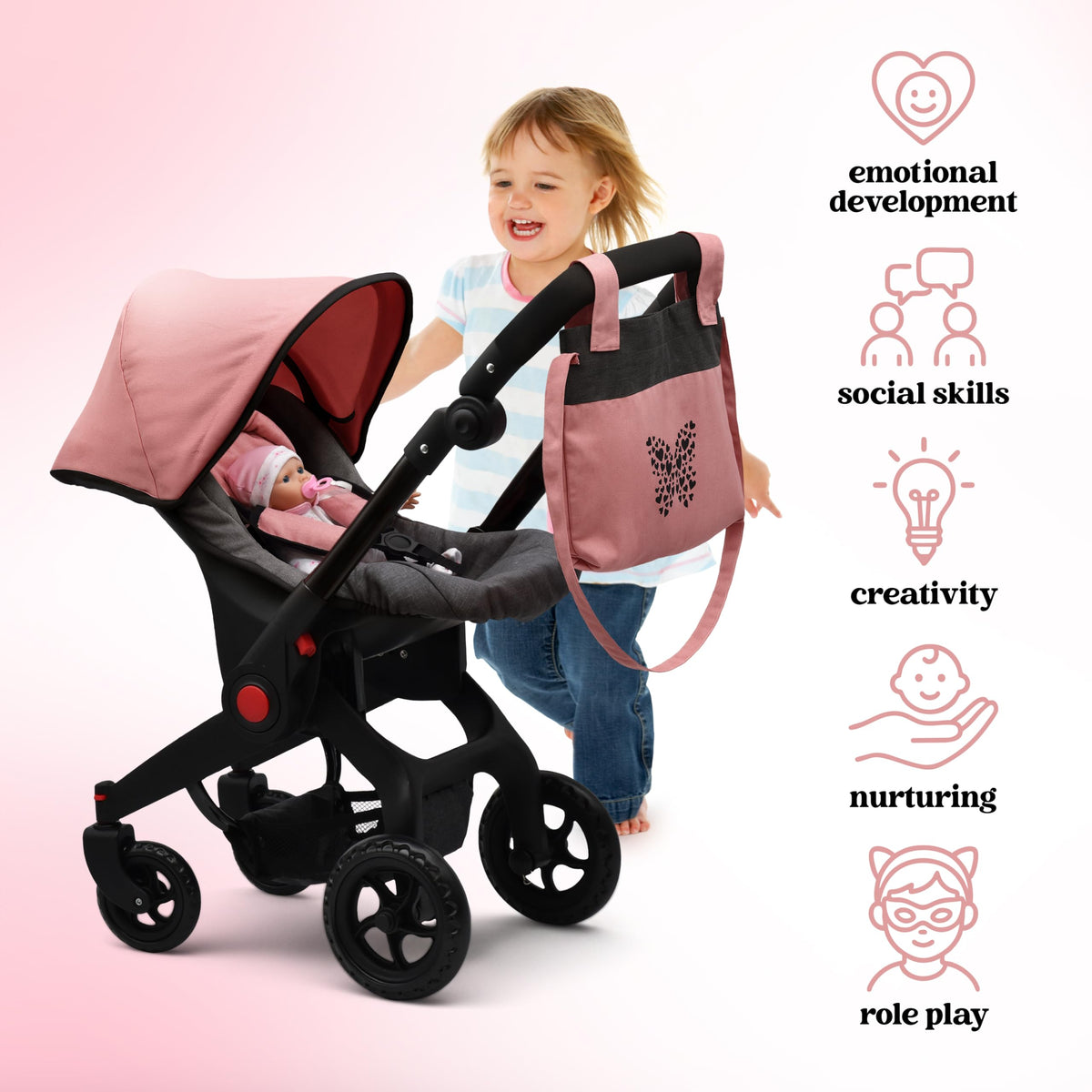 Dolls To Play diaper organizer bag for quick doll access on the go