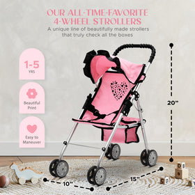 Dolls To Play Foldable Doll Stroller Frame for compact storage after use