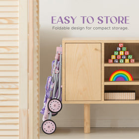 Dolls To Play four-wheel stroller designed for smooth indoor and outdoor use