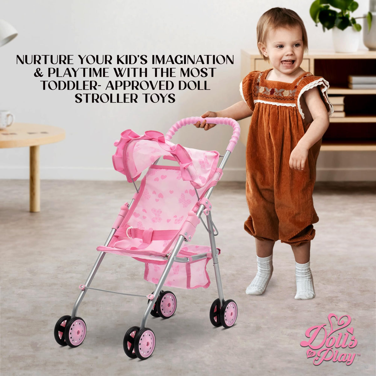 Dolls To Play foldable frame for compact storage and easy transport