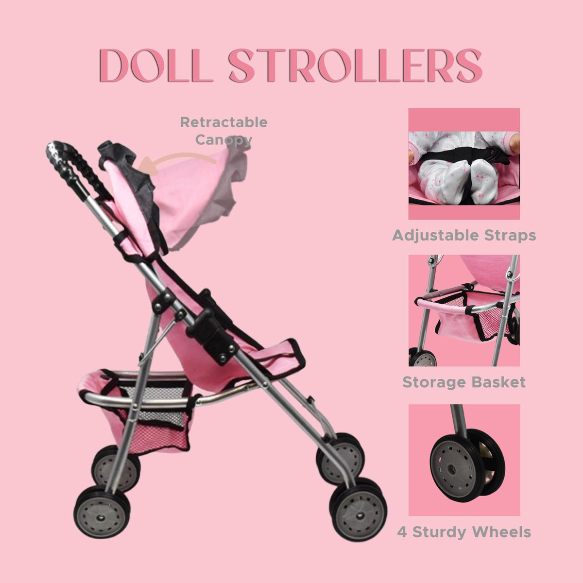 Dolls To Play Storage Basket for accessories keeps playtime organized
