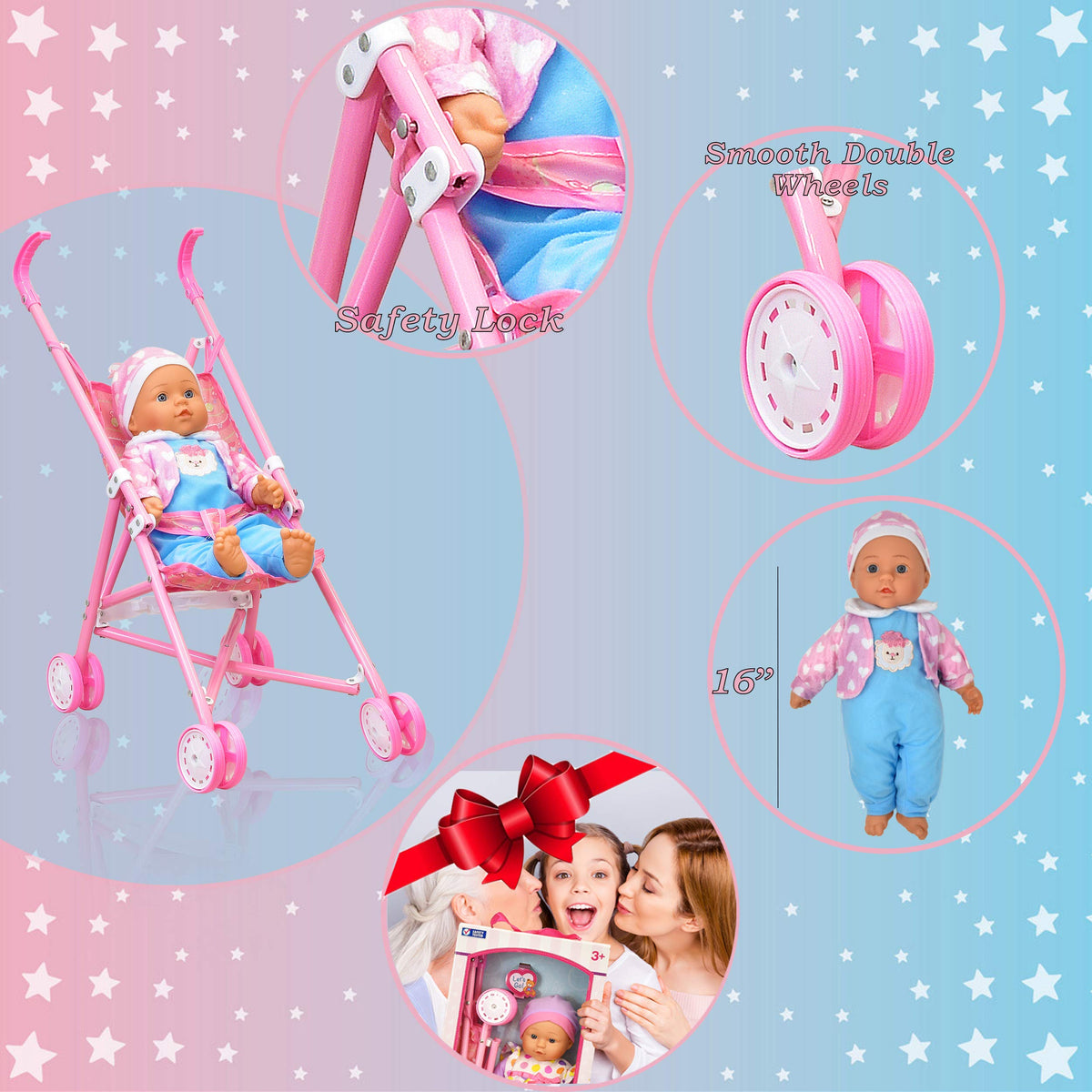 Dolls To Play safety-tested set shown compact for small spaces.