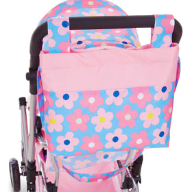 Dolls To Play twin buggy with rotating wheels for smooth maneuvering during playtime.