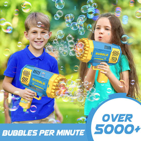 Dolanus Bubble Gun 40-Hole Light-Up shows vibrant bubbles at gatherings