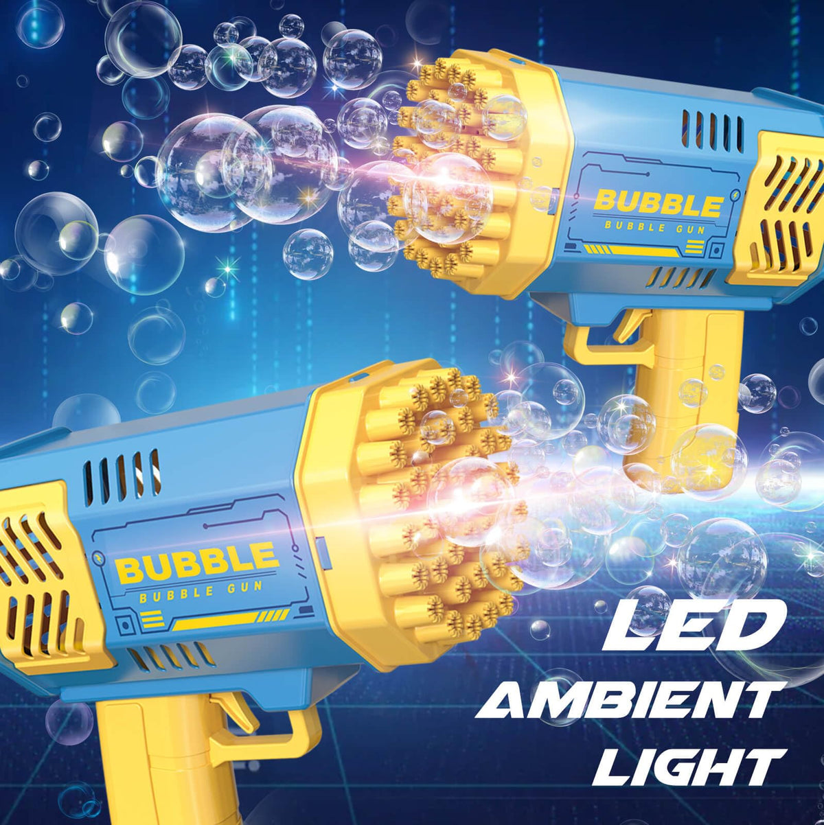 Dolanus Bubble Gun used indoors for clean, spill-free entertainment