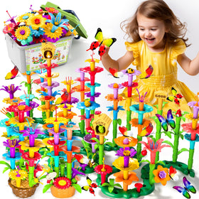 Doloowee 238Pcs Flower Garden parts ready for creative assembly and imaginative play