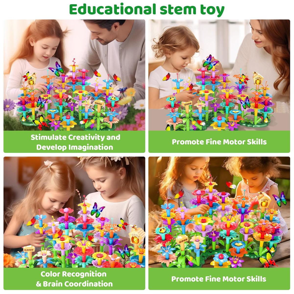 Doloowee butterfly attachments add decorative variety to builds.