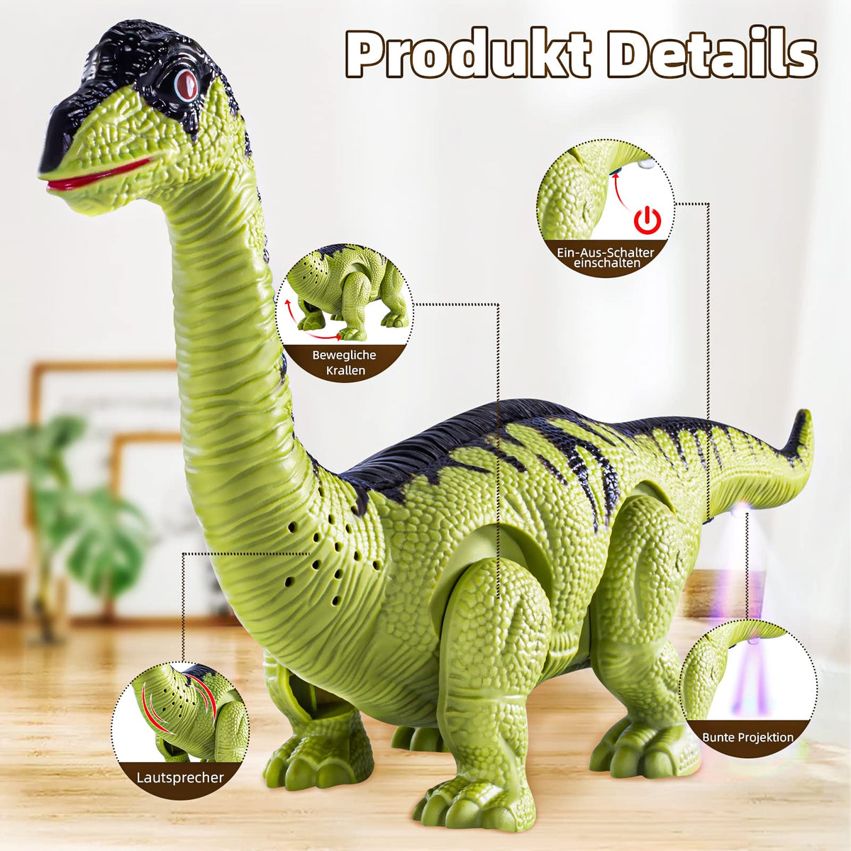 Doloowee dinosaur toy with sounds for interactive play