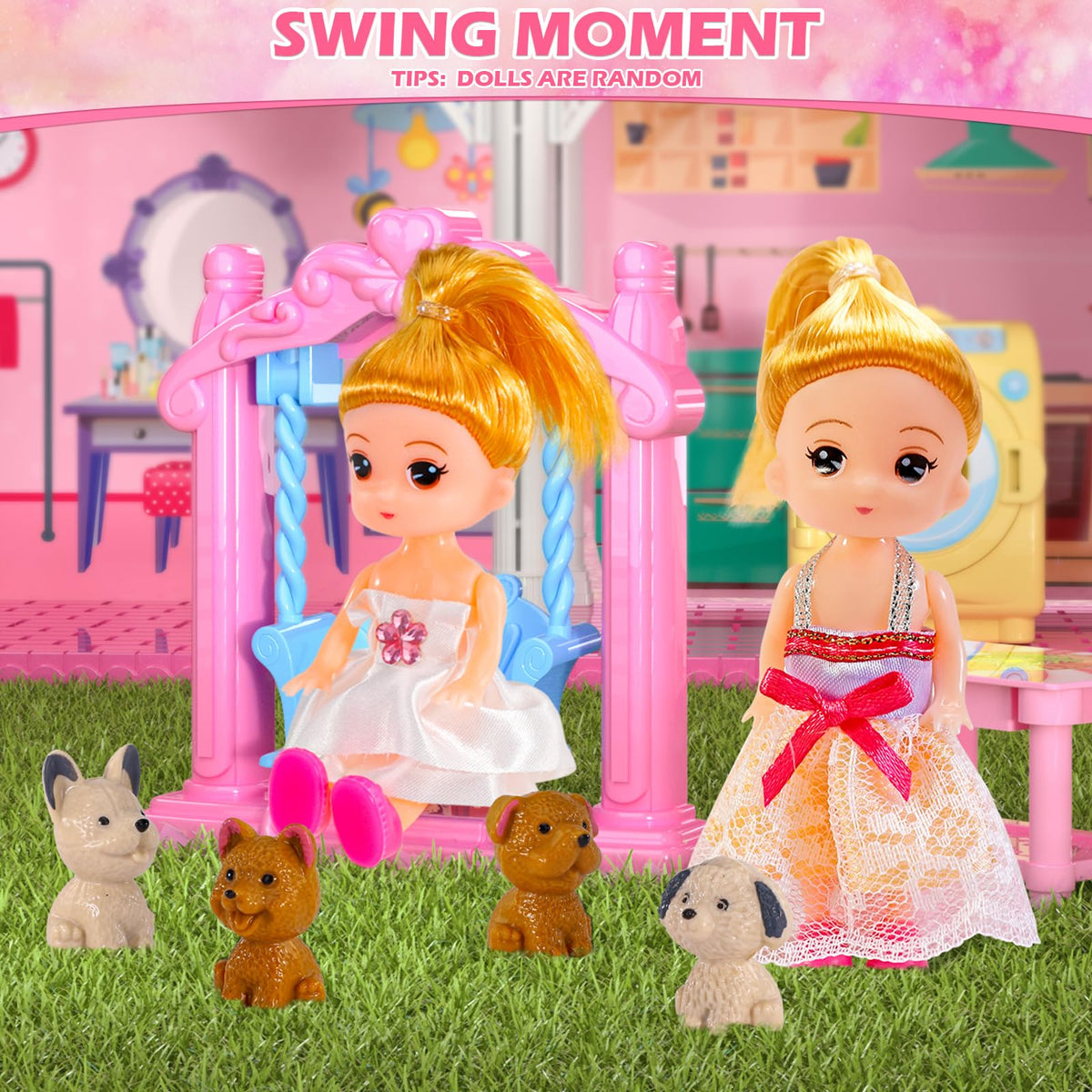 Doloowee Dolls House slide accessory adds action-packed fun to playtime.