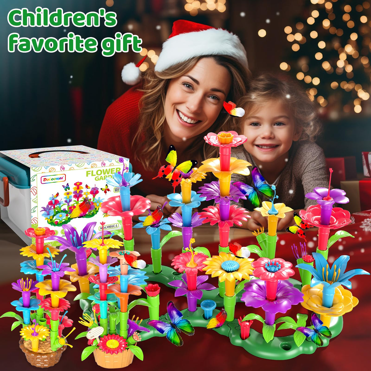 Doloowee educational flower toy promotes early STEM learning in a garden setting