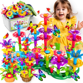 Doloowee flower garden set assembly kit for imaginative play and fine motor growth