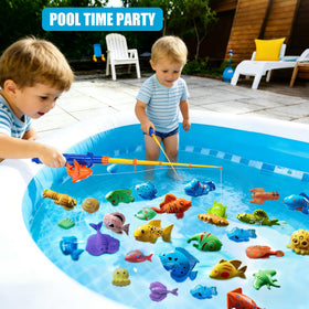 Durable magnets and sturdy plastics ensure long lasting use in water play.