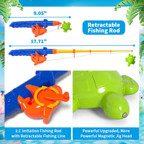 Kids enjoy safe bath play with this inflatable pool toy set.