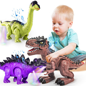 Doloowee Tyrannosaurus walking dinosaur toy with LED lights for imaginative play
