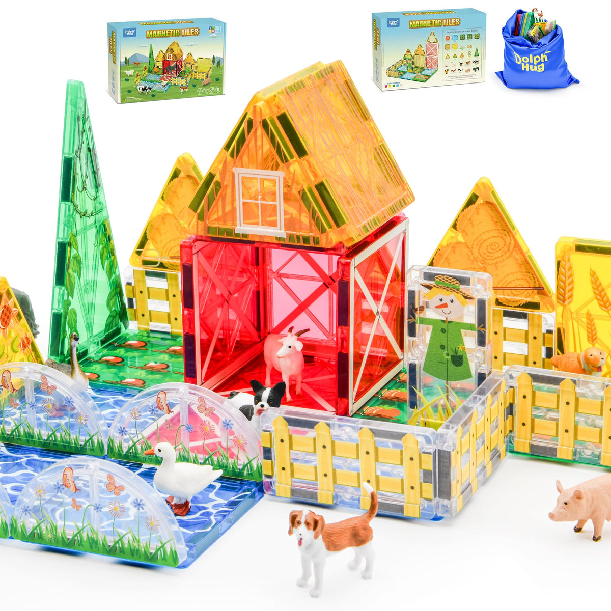 Dolph Hug Farm Tiles showcase a barn scene for imaginative play and early learning.