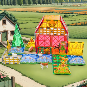 Dolph Hug Farm Tiles field and sunflowers invite creative scene-building during play.