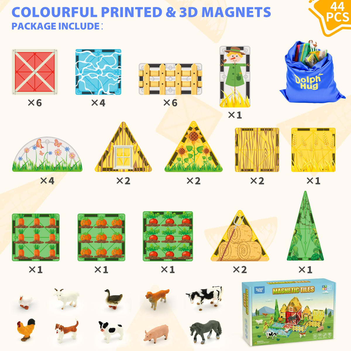 Dolph Hug Farm Tiles grasslands foster collaborative play across larger farm worlds.