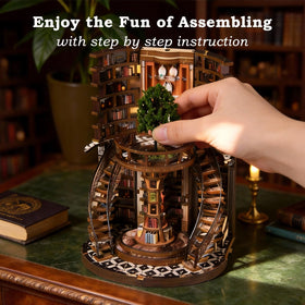 DolphinIsle Book Nook pre-assembled wiring enables easy plug-in setup