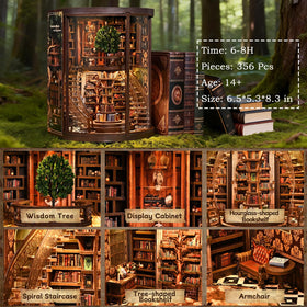 DolphinIsle Book Nook warm LEDs lighting a tranquil reading corner