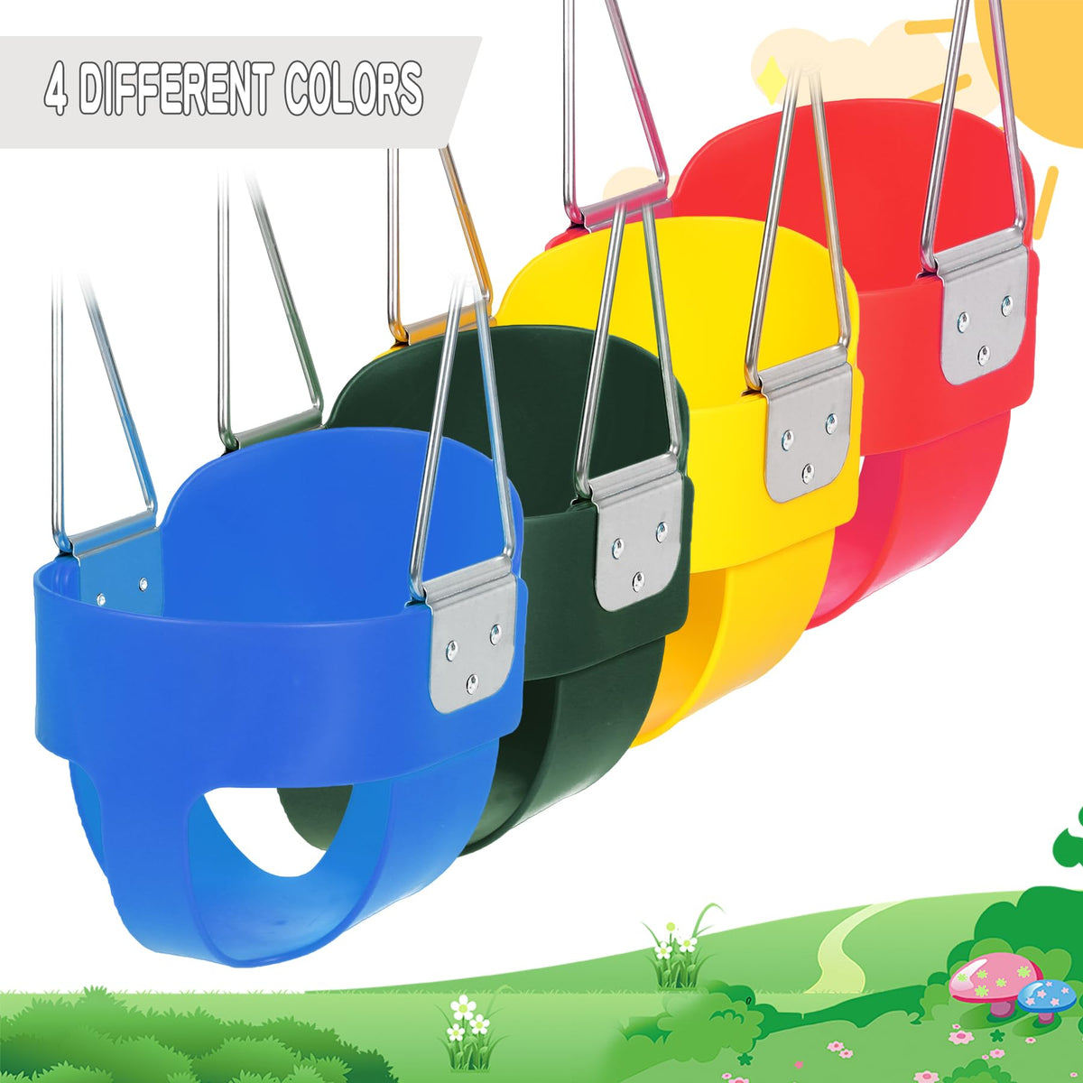Domaker swing seat dimensions 27x30x28 cm for fit.