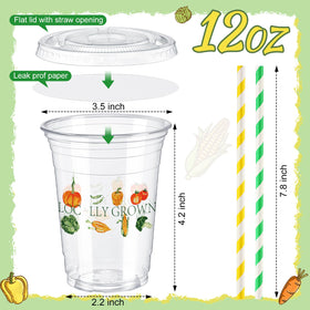 Domensi clear cups with lids provide spill-free servings.
