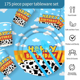 Domment cloud cow napkins: soft, absorbent, ideal for clean table moments.